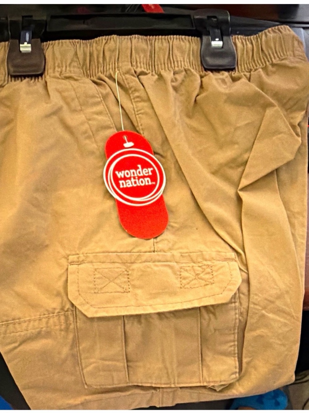 wonder nation Khaki Cargo Pull-On Shorts